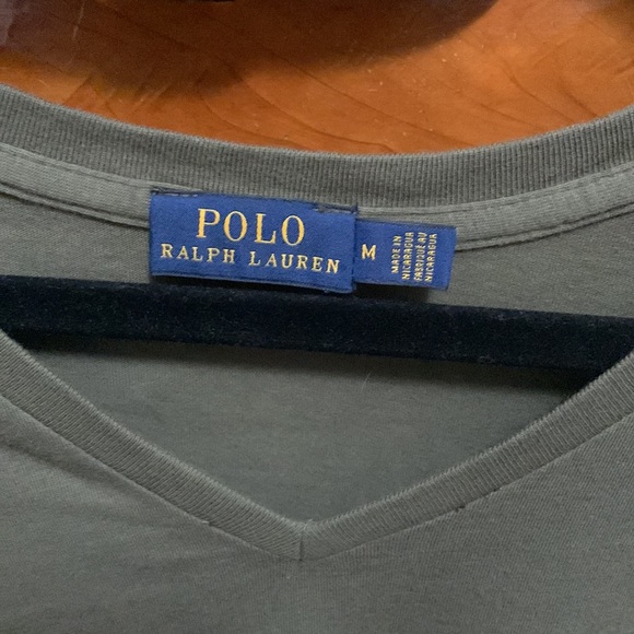 Hunter green polo v neck - Picture 3 of 4